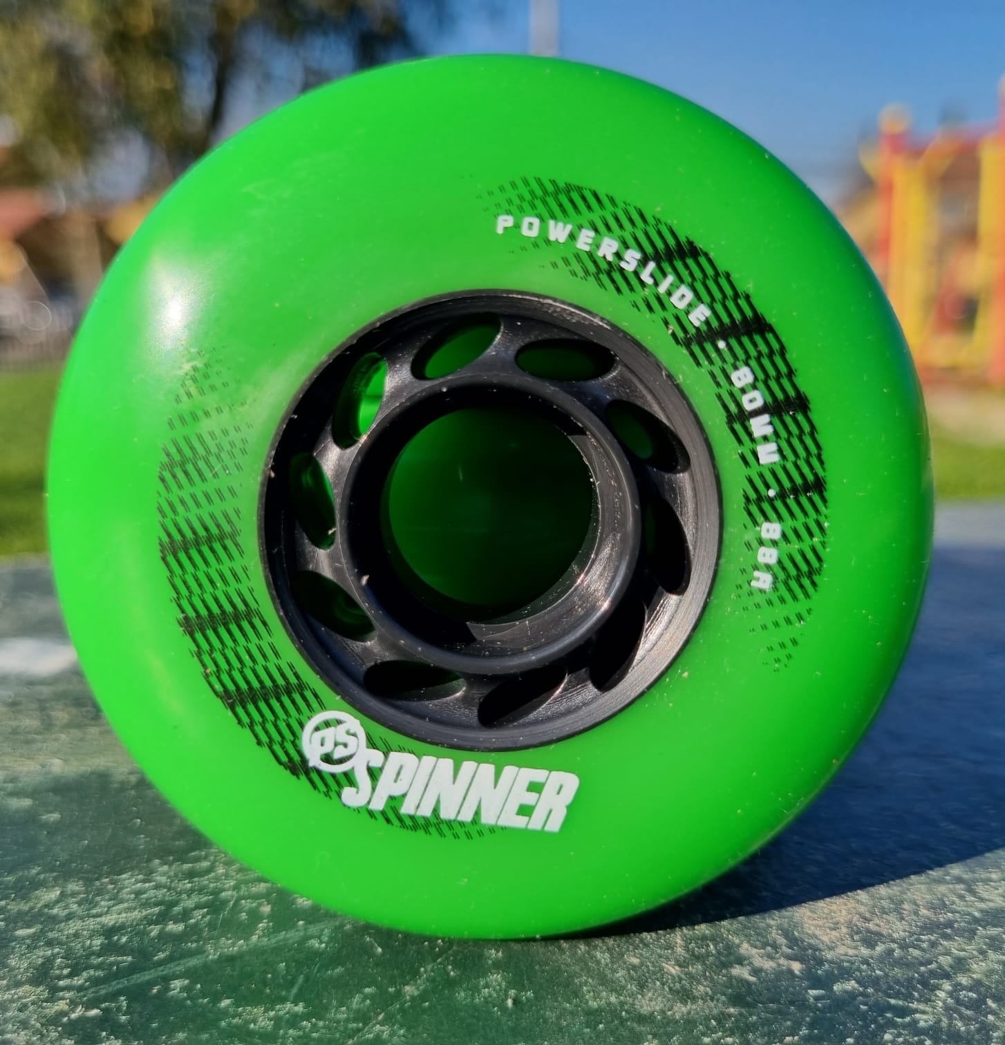 Ruedas Spinner 80 mm dureza 88. Green