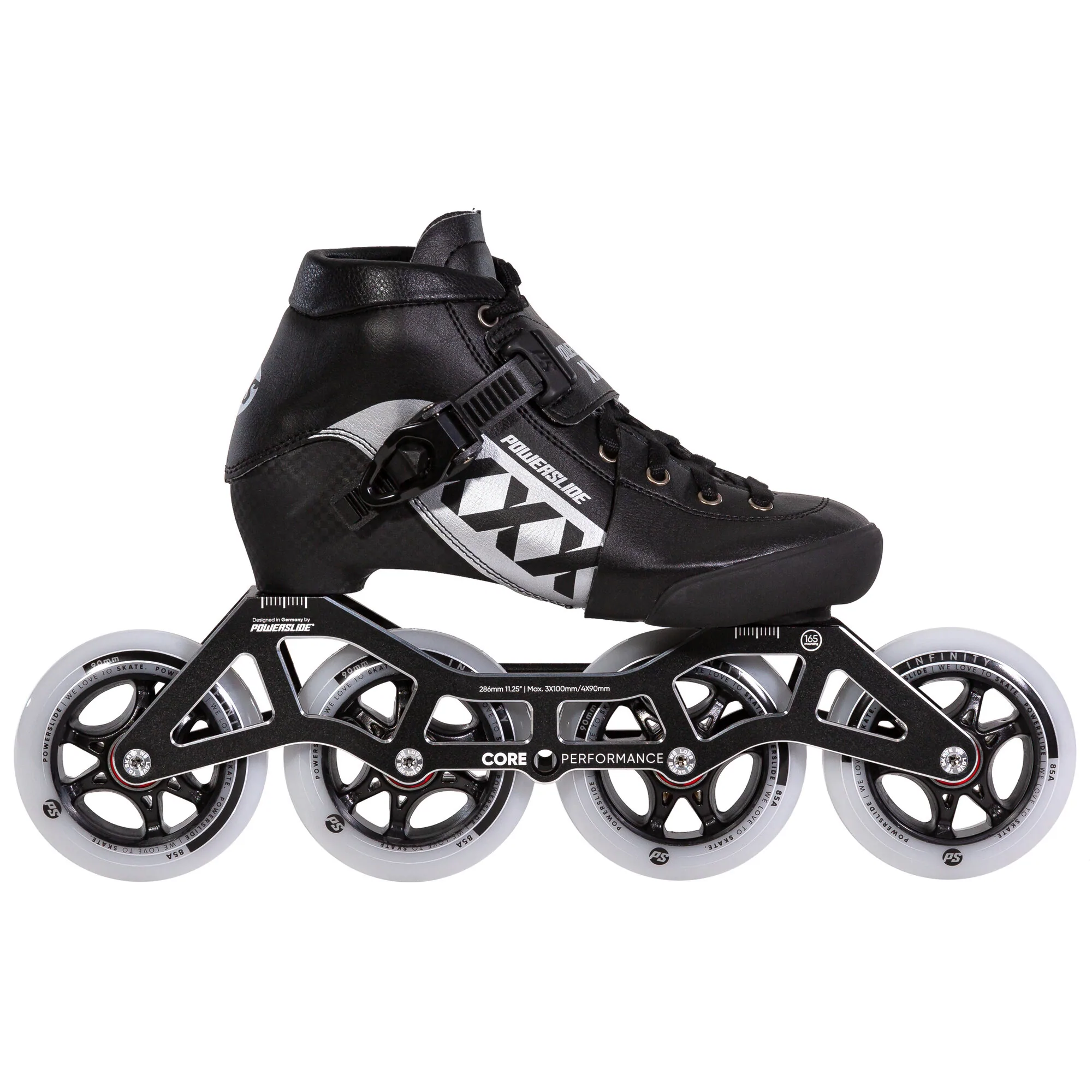Patin carrera 3X Kids black Grey Powerslide - Imagen 2