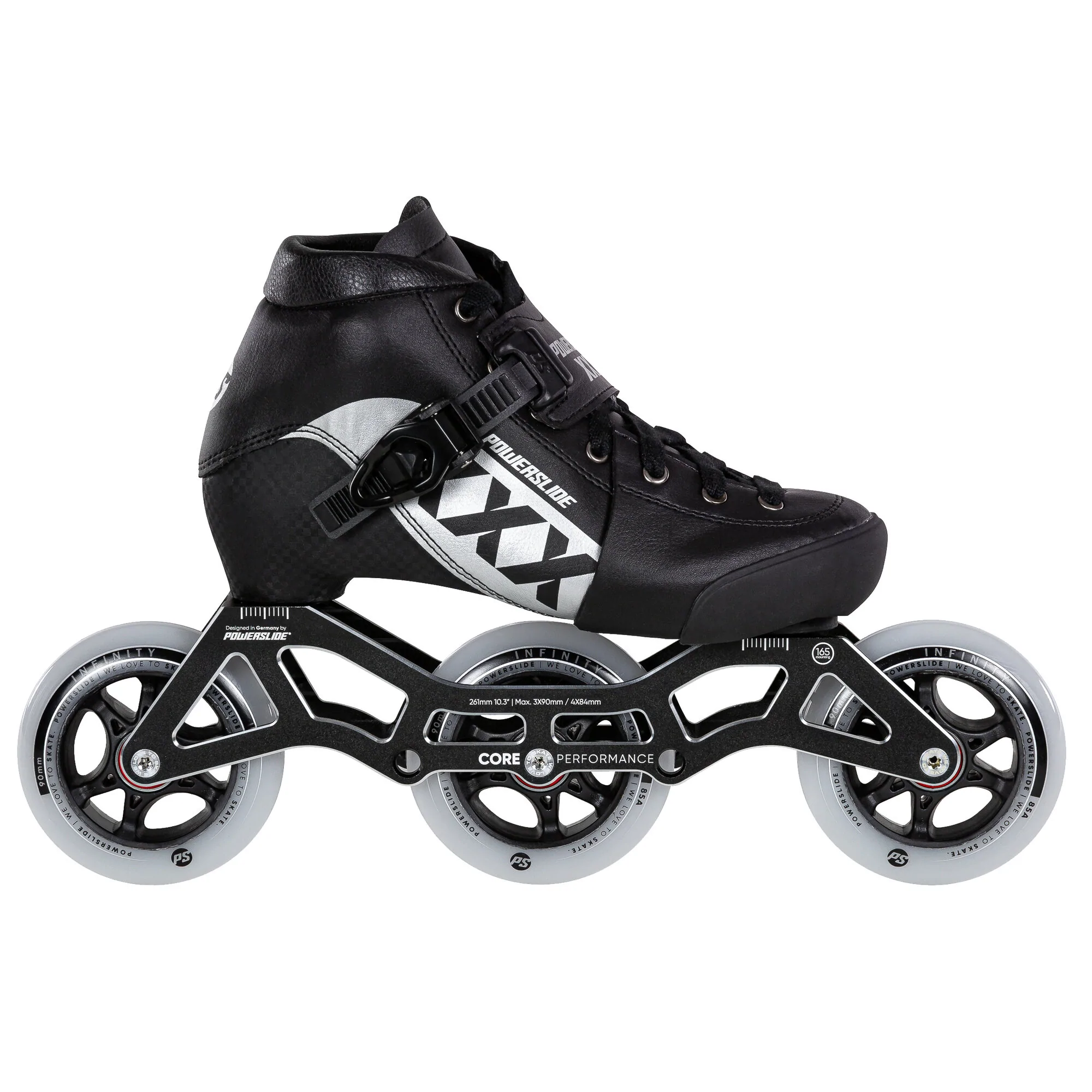 Patin carrera 3X Kids black Grey Powerslide - Imagen 6