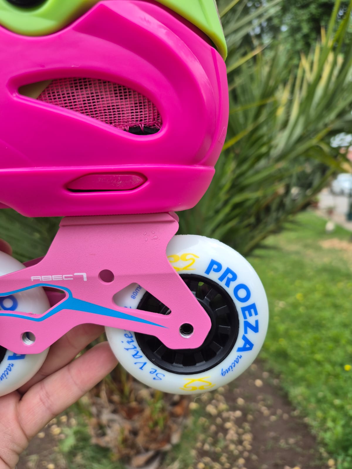 Patin MX Pink Green 3 ruedas de 80 mm. talla 33 al 36 - Imagen 4